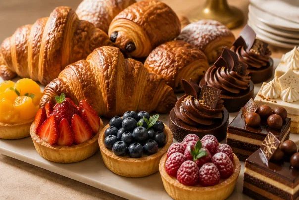 Assorted cakes, desserts and fine confectionery