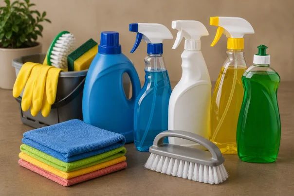 Cleaning detergents and janitorial supplies