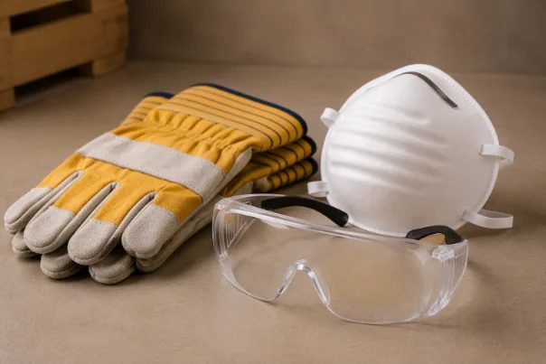 Protective work gloves and PPE equipment