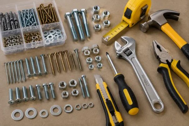 General hardware, fixings and tools