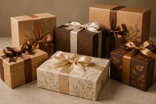 Printed retail gift boxes with a presentation finish
